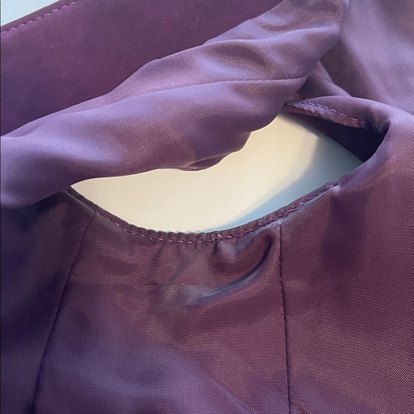 Anne Klein II Y2K mulberry suede snap front vest top petite 4 - Picture 8 of 11